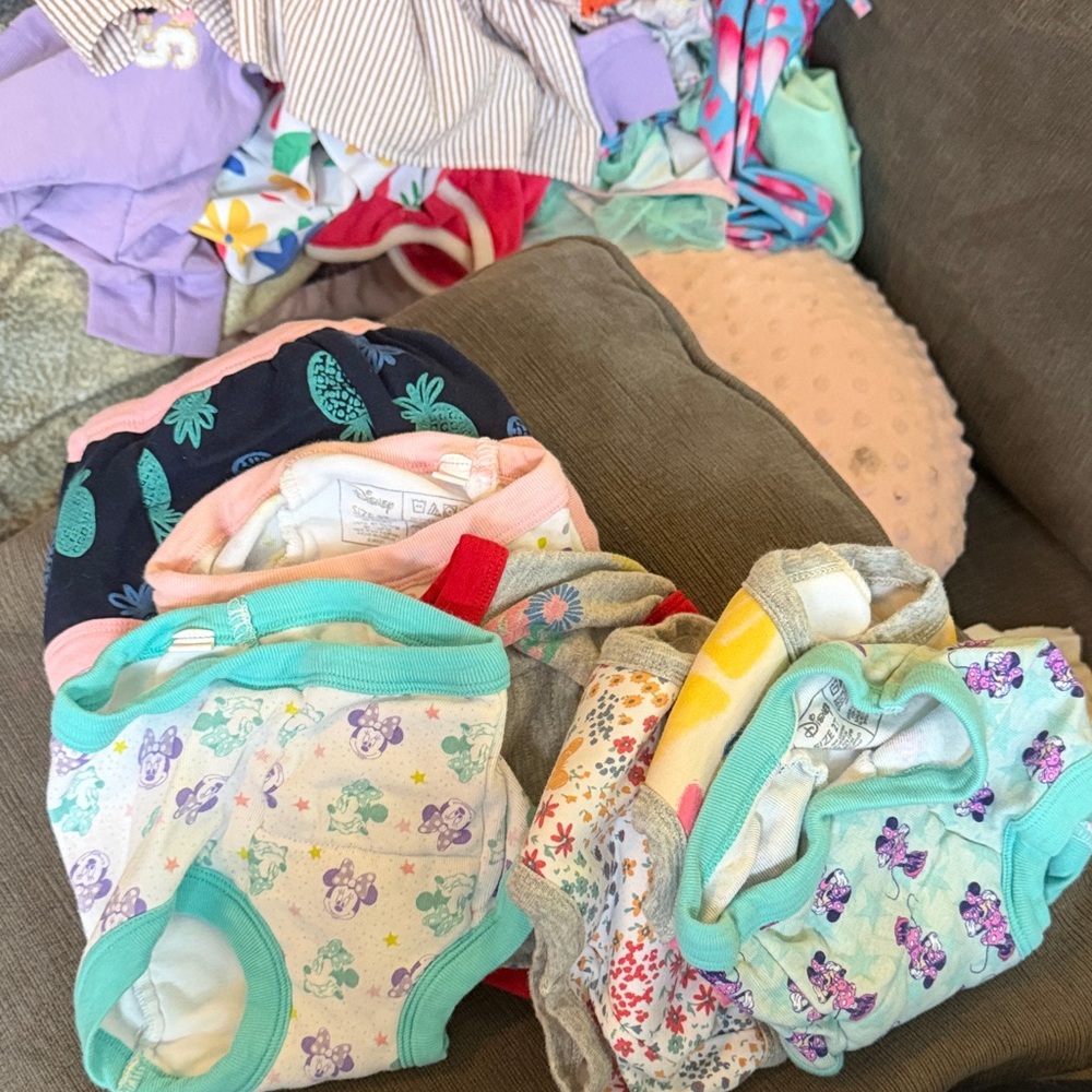 NEVER USED Disney Girls' Multicolor Diaper Covers with Teal, Navy & Pink Accents